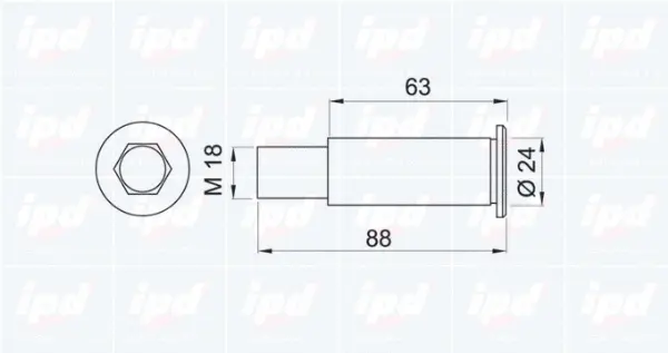 Bearing Journal, tensioner pulley lever
