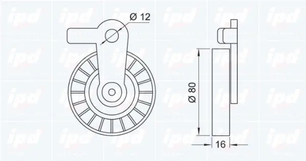 Tensioner Pulley, V-ribbed belt
