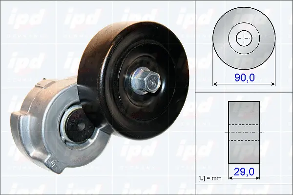 Belt Tensioner, V-ribbed belt (15-3836)