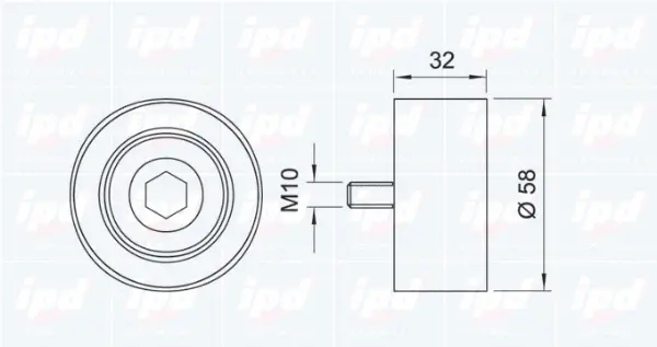 Deflection/Guide Pulley, timing belt (15-3379)