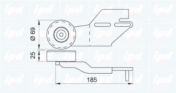 Tensioner Pulley, V-ribbed belt