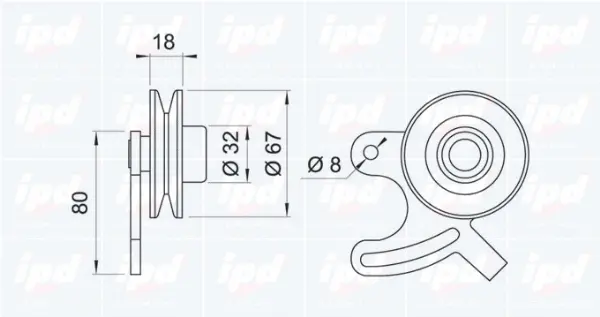 Tensioner Pulley, V-belt