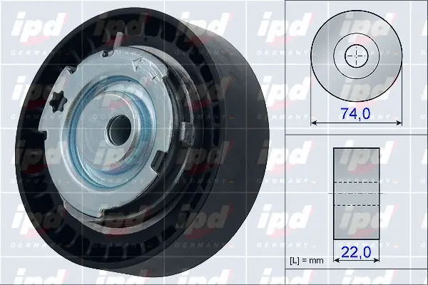 Tensioner Pulley, timing belt (15-3901)