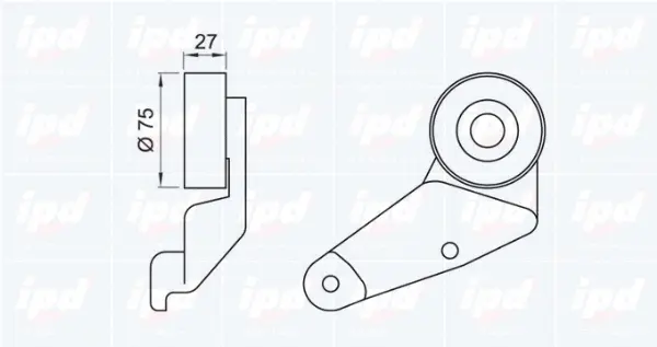 Deflection/Guide Pulley, V-ribbed belt