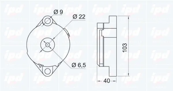 Belt Tensioner, V-ribbed belt (10-0021)