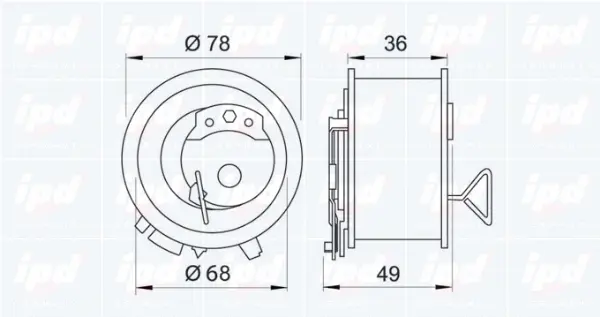 Tensioner Pulley, timing belt