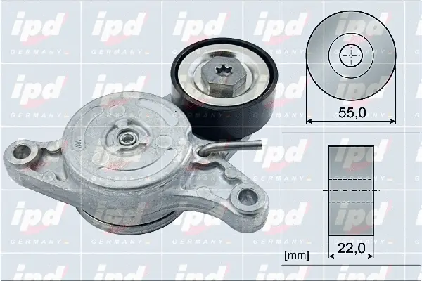 Belt Tensioner, V-ribbed belt (15-4036)