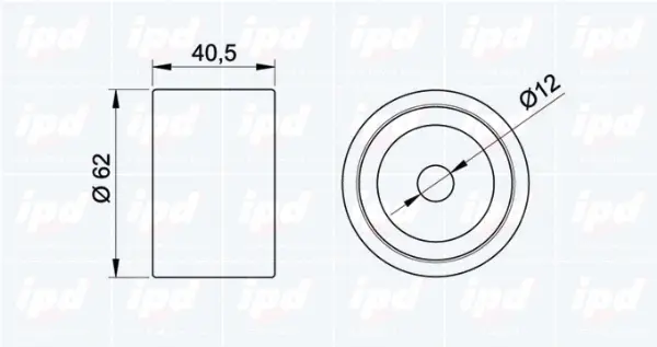 Deflection/Guide Pulley, timing belt