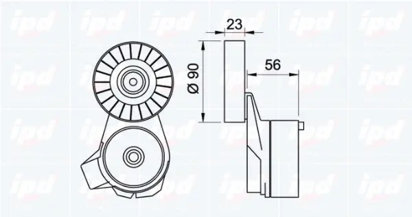 Belt Tensioner, V-ribbed belt