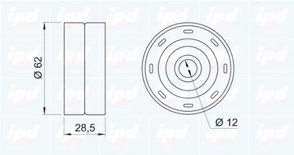 Deflection/Guide Pulley, timing belt