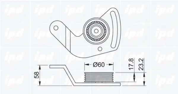 Tensioner Pulley, V-ribbed belt