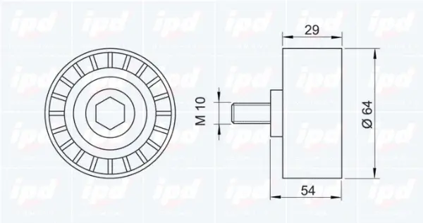 Deflection/Guide Pulley, timing belt