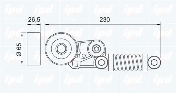 Belt Tensioner, V-ribbed belt