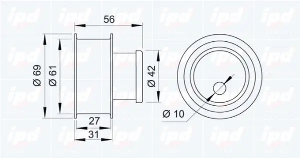 Tensioner Pulley, timing belt