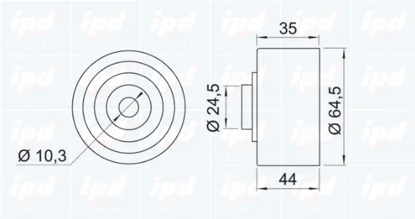 Deflection/Guide Pulley, timing belt