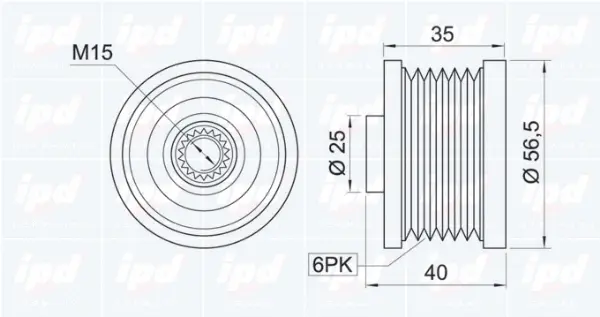 Alternator Freewheel Clutch (15-3286)