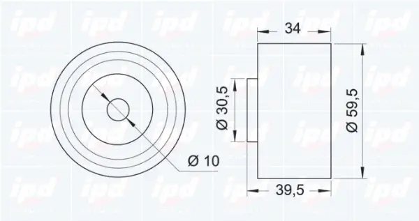 Deflection/Guide Pulley, timing belt