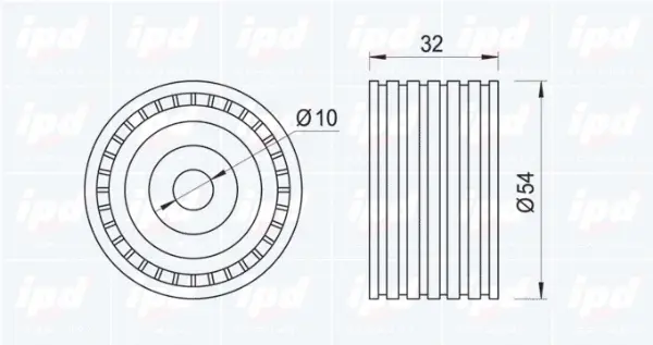 Deflection/Guide Pulley, timing belt