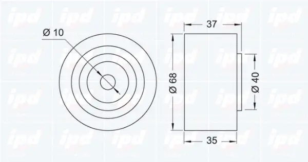 Deflection/Guide Pulley, timing belt