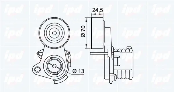 Belt Tensioner, V-ribbed belt (15-3405)