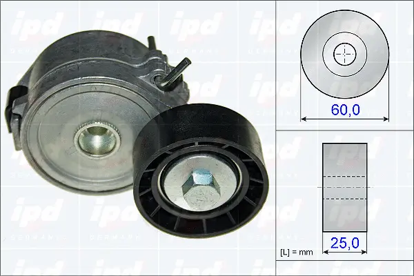 Belt Tensioner, V-ribbed belt (15-3673)