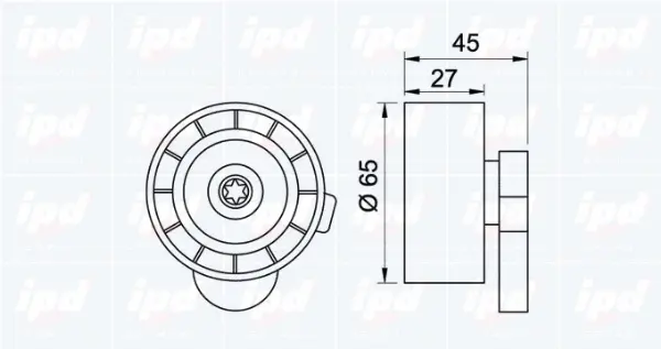 Tensioner Pulley, V-ribbed belt