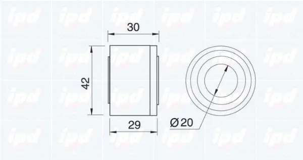 Bush, tensioner pulley lever