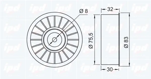 Deflection/Guide Pulley, timing belt