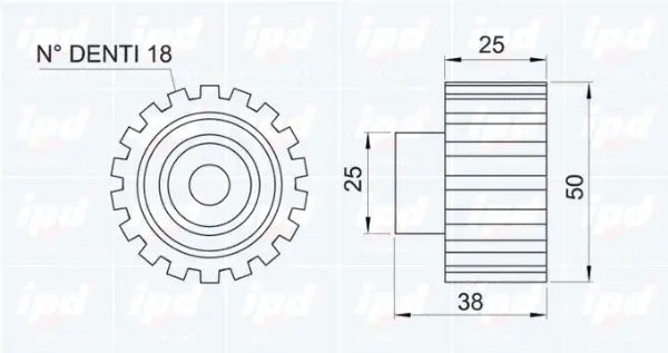 Deflection/Guide Pulley, timing belt