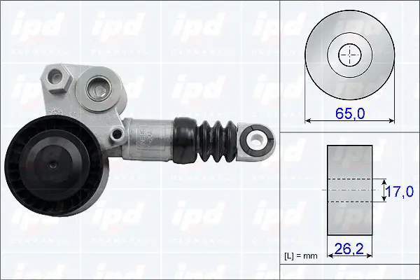 Belt Tensioner, V-ribbed belt (15-3841)
