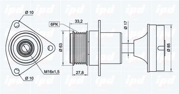 Alternator Freewheel Clutch (15-3499)