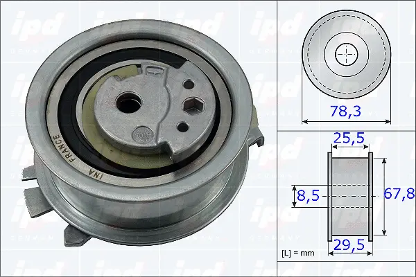 Tensioner Pulley, timing belt (15-3755)