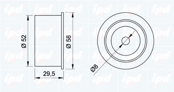 Deflection/Guide Pulley, timing belt