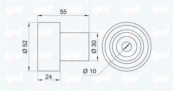 Deflection/Guide Pulley, timing belt