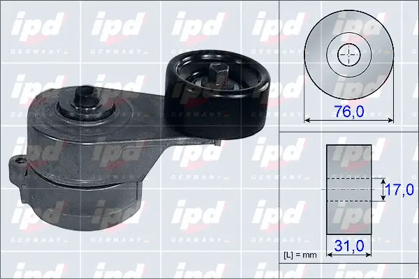 Belt Tensioner, V-ribbed belt (15-3998)