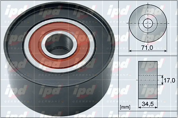 Deflection/Guide Pulley, V-ribbed belt (15-4083)