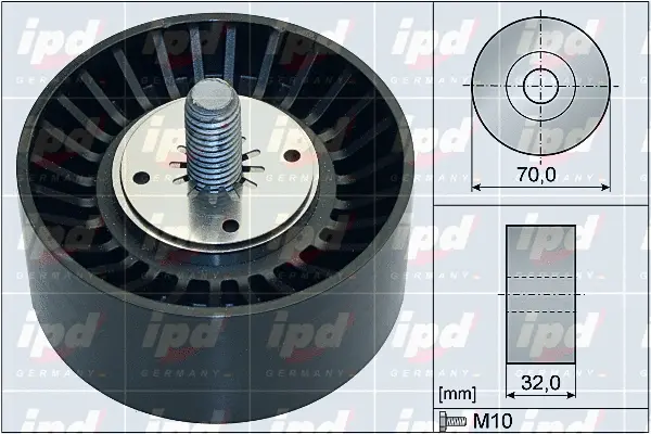 Deflection/Guide Pulley, V-ribbed belt (15-3933)