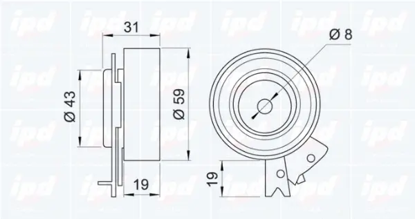 Tensioner Pulley, timing belt