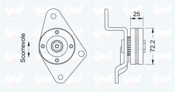 Tensioner Pulley, V-ribbed belt