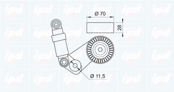 Belt Tensioner, V-ribbed belt