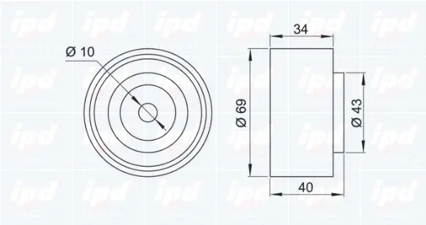 Deflection/Guide Pulley, timing belt (15-3248)