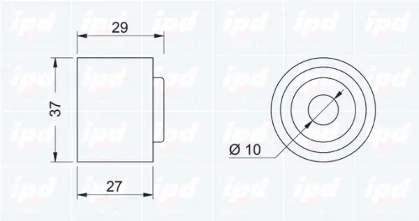 Deflection/Guide Pulley, V-ribbed belt