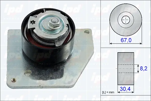 Tensioner Pulley, timing belt (15-3792)