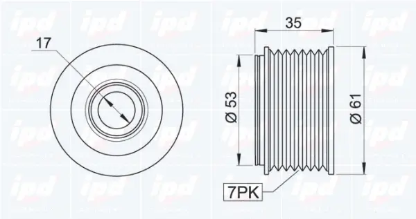 Alternator Freewheel Clutch (15-3299)