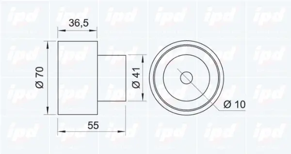 Deflection/Guide Pulley, timing belt