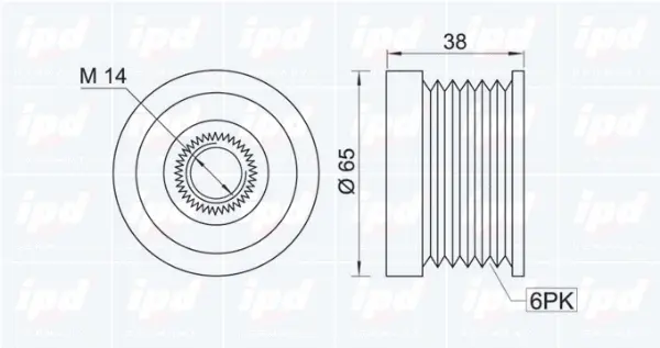 Alternator Freewheel Clutch (15-3074)