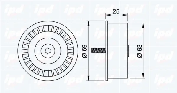 Deflection/Guide Pulley, timing belt