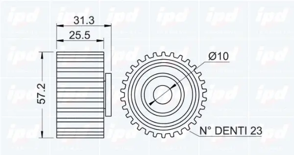 Deflection/Guide Pulley, timing belt
