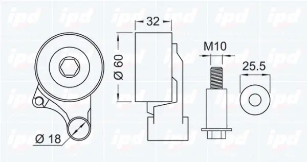 Tensioner Pulley, timing belt