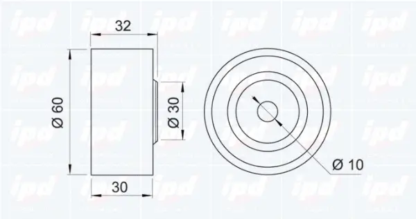 Deflection/Guide Pulley, timing belt